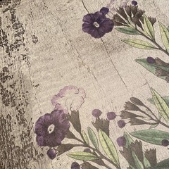 Framed Flower Wall Decor Botanical Wild Indigo Branch Print on Wood