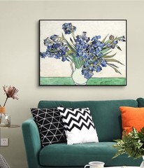 Vincent Van Gogh Canvas Wall Art Irises Poster Vincent Van Gogh Vintage Botan…