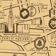 Cleveland, Ohio Pictorial City Map «Cleveland is Calling You» circa 1933