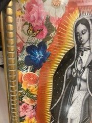 Sapna Shah THE INTROVERT Skeleton Tarot Framed Wall Art Black Ornate 18×12″