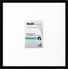 Americanflat 14×14 Picture Frame with Polished Plexiglass – Use 14×14, Black