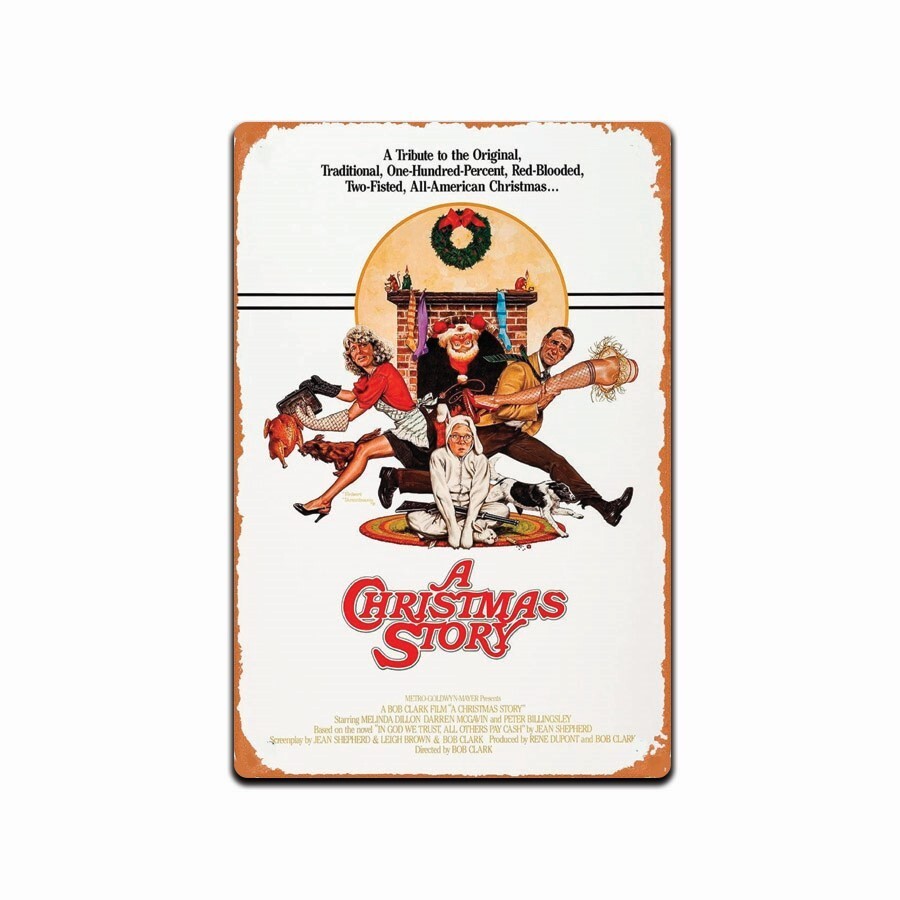 A CHRISTMAS STORY Movie POSTER Tin Sign 8 x 12 in Zack Ward, Leslie Carlson,