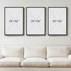 Framed Large 3D Textured Wall Art for Living Room, Brown and Tan Geometric Textu