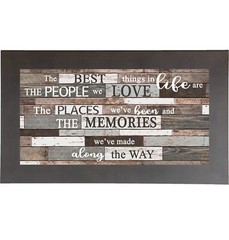 The Best Things in Life Wall Art – Long Horizontal Framed Rustic Quote Sign