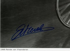 Eddy Merckx Signed Print- Tour of Flanders 1969, 20 x 24 Inch Cycling Photo