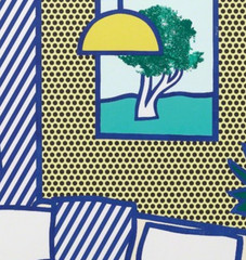 ROY LICHTENSTEIN Interior with Blue Floor, PRINT 32″ x 48″