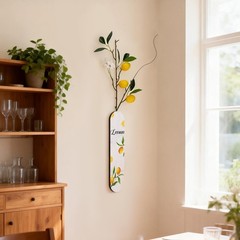 1PC Wall Mounted Wood Lemon Theme Decoration Fake Plant Hanging Wooden Plaque…