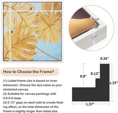 Canvas Floater Frame for 8×8 Prints or Oil Paintings, 2 Pack 0.9 Inch Depth F…