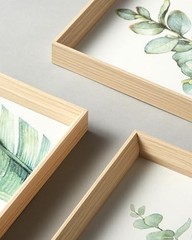 Framed Wall Art,Minimalist Botanical Canvas Wall Art for 16L» x 12W» Flower