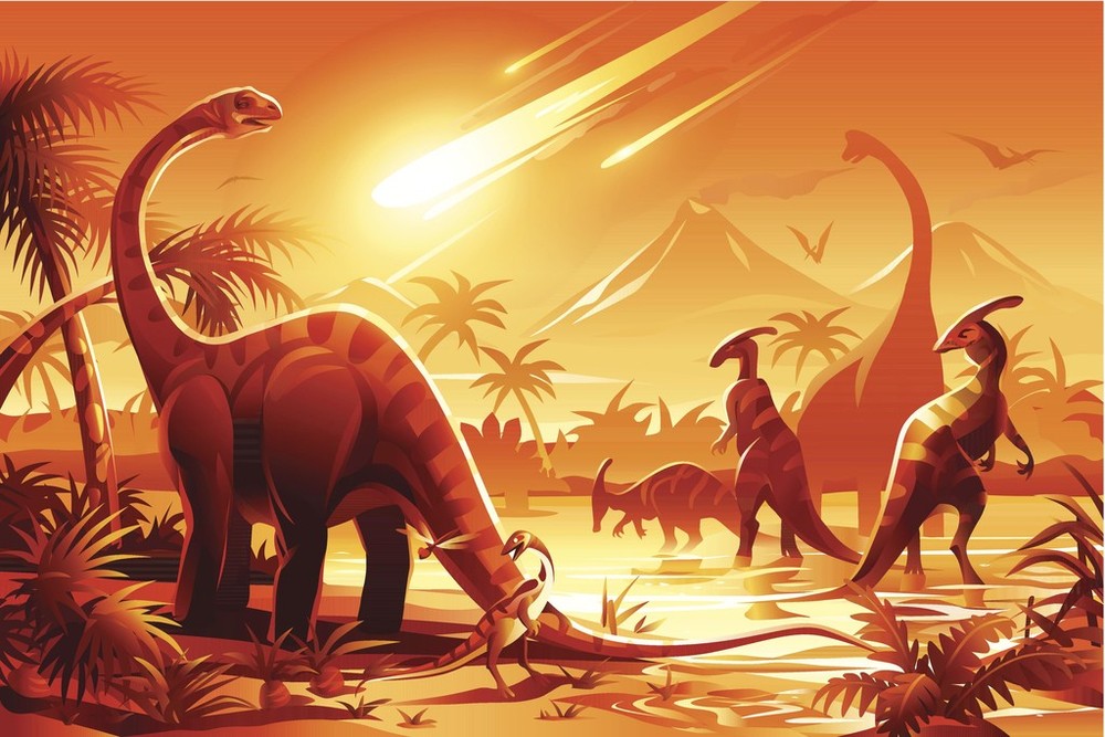 Apocalyptic Event that led to Dinosaur Extinction Art Print Poster 18×12
