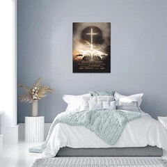 Motivational Jesus Canvas Artwork – Waterproof Religious Painting 12″ x 16″