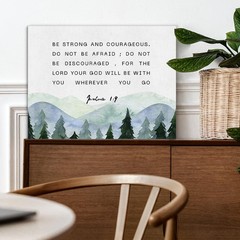 Inspirational Bible Verses Canvas Wall Art be Strong and Courageous Joshua 1:…
