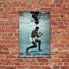 Muhammed Ali Boxing Premium MDF Wood Art Poster Room Garage Decor