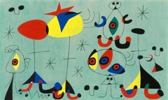 JOAN MIRO UNTITLED SURREALISM ART GICLEE PRINT FINE CANVAS