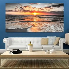 -Large Pictures for Living Room Wall Decor Beach Wall Art Black and White Oce…