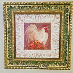 Rustic Country Chicken Canvas Farmhouse Elegant Fine Frame 17 X 17 IN