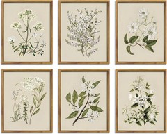 YD&YZY Vintage Botanical Wall Art Neutral Floral Canvas Flower Wall Decor Set of