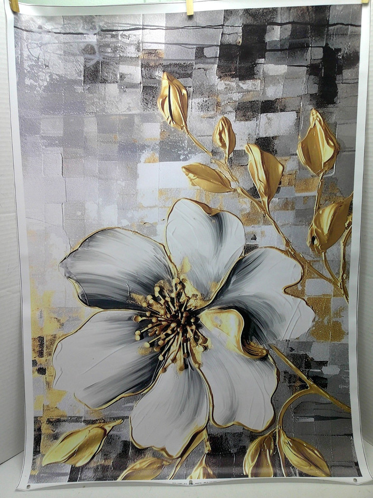 Large Flower Print on Canvas 50cm x 70cm
