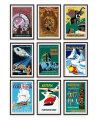 Vintage Disney Posters – Disneyland Ride Posters, Disney Home Decor Adult, Vi…
