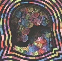 ART VAN DER LAY Bubble Echo 29.75″ x 29.75″ Serigraph 1985 Contemporary Multicol