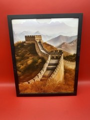 The Great Wall of China Picture Black Framed 12″ x 15″