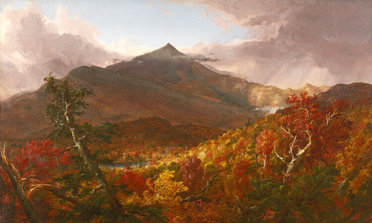 SCHROON MOUNTAIN ADIRONDACKS AMERICAN LANDSCAPE PAINTING BY THOMAS COLE REPRO