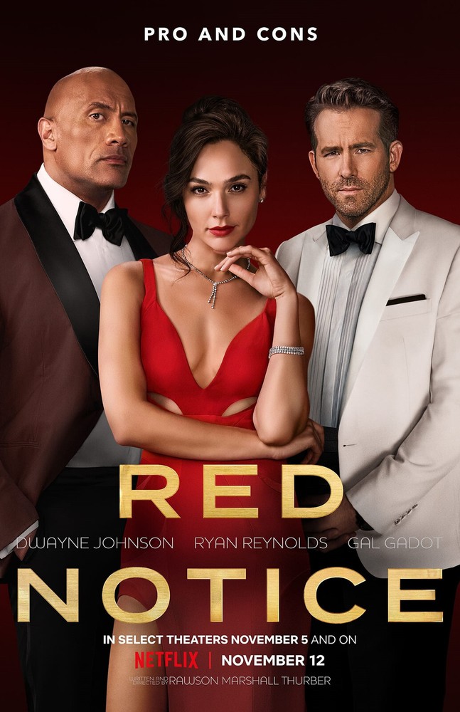 AA3546 Red Notice Film By Rawson Thurber 2021 Movie Poster 11×17