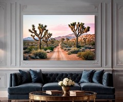 Joshua Tree Canvas Art, Desert Landscape Print, California Western Modern Decor
