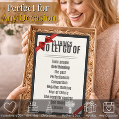 10 Things To Let Go Of Poster Framed 11×17 Modern Motivational Wall Art Gift