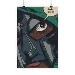 MF DOOM All Caps / Premium Matte vertical poster