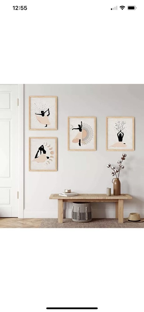 Aurum Age Feminine Boho Wall Art Print Set of 4 The Size Is 8 x 10 Inches