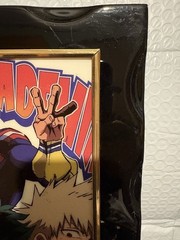 My Hero Academia Wall Art Framed 13.5×11 w/ 11×8 Print (Frame Damage)