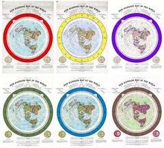 1892 Flat Earth New Standard Map of the World Alexander Gleason Gleason’s Poster