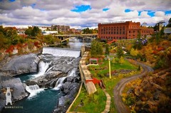 Spokane Falls WA Photo Print Wall Art, Washington State Landscape Photography