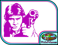 Star Wars Han Solo T Vinyl Sticker Wall Poster Art Car Truck Bike Window Movie