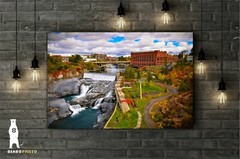 Spokane Falls WA Photo Print Wall Art, Washington State Landscape Photography