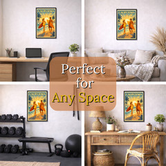 California Vintage Travel Poster 11×17 Framed Retro Wall Decor Art Gift