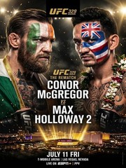 Conor McGregor vs Max Holloway 2 UFC 329 Fight Poster MMA Event Wall Art Print