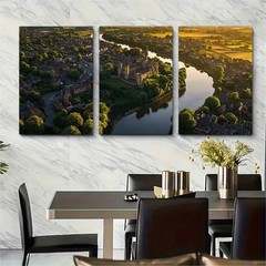 3pcs Historic Shropshire Landscape Perfect Wall Art Canvas Unframed/Framed