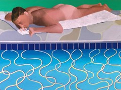 The Sunbather – David Hockney 1966 – Affiche 70 x 100 cm