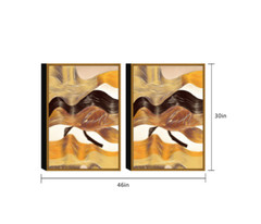 Chic Home Regis 2 Piece Set Framed Wrapped Canvas Wall Art