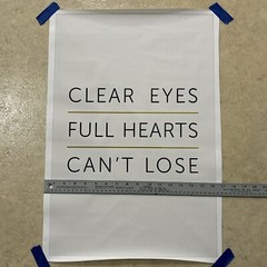 Clear Eyes Full Hearts Can’t Lose Quote Poster ✅ Canvas Wall Art Decor ✅16×24 in