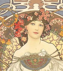 ALPHONSE MUCHA Reverie 27″ x 20.75″ Mixed Media 2010 Art Nouveau