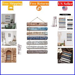 Wooden Christian Wall Art Set with Bible Verses for Prayer and Meditation
