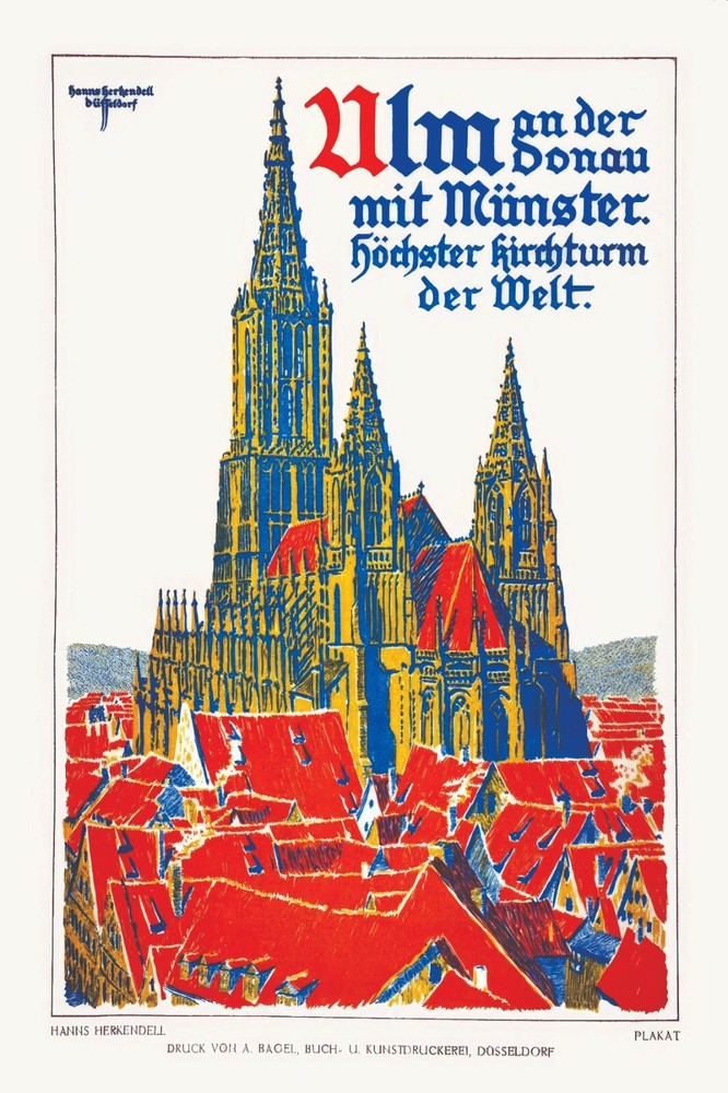 DUSSELDORF GERMANY VINTAGE STYLE PRINT/POSTER SATIN PHOTO PAPER T335