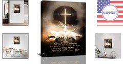 Motivational Jesus Canvas Artwork – Waterproof Religious Painting 12″ x 16″