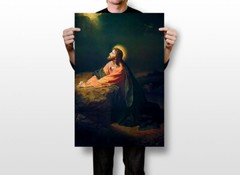 Jesus In The Garden Of Gethsemane Religious Wall Art Home Decor – POSTER 20×30