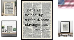 Upcycled Edgar Allan Poe Quote 8×10 Wall Decor – Perfect Gift for Poetry Fans