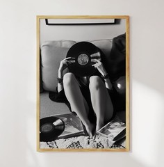 Black and White Vinyl Record Print | Music Wall Decor