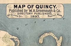 Old Map of Quincy 1897 Massachusetts Vintage Map Wall Decor Unframed or Framed